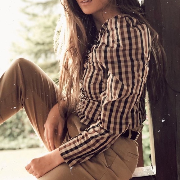 Zara Plaid Top - Picture 7 of 11